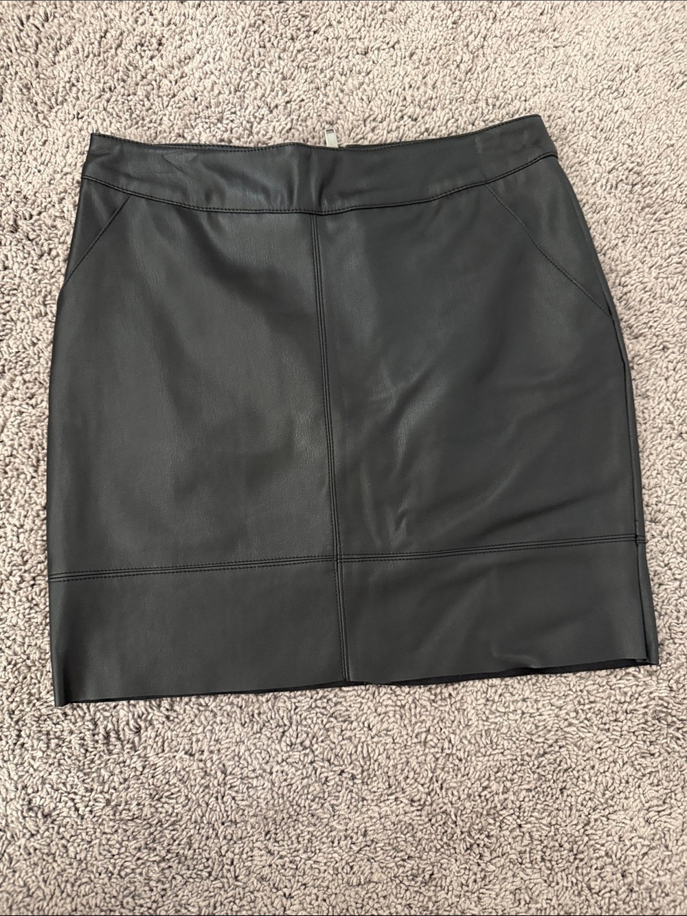 Classic Black Faux Leather Mini Skirt